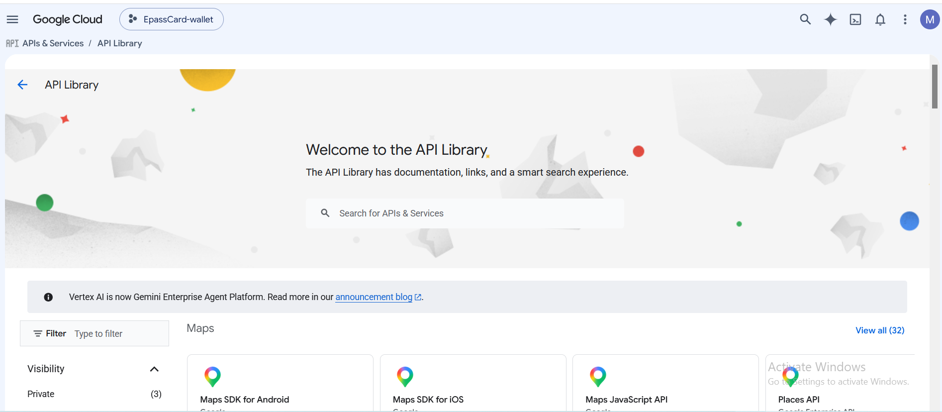 Open the API Library